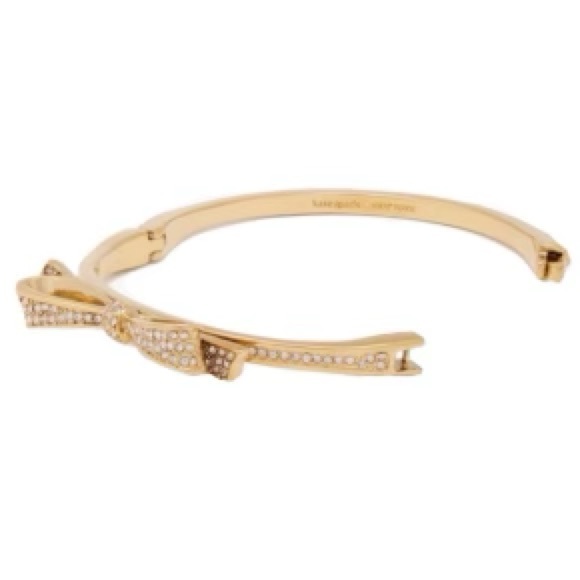 KATE SPADE • Gold Crystal Love Notes Bangle Bracelet - Picture 5 of 7